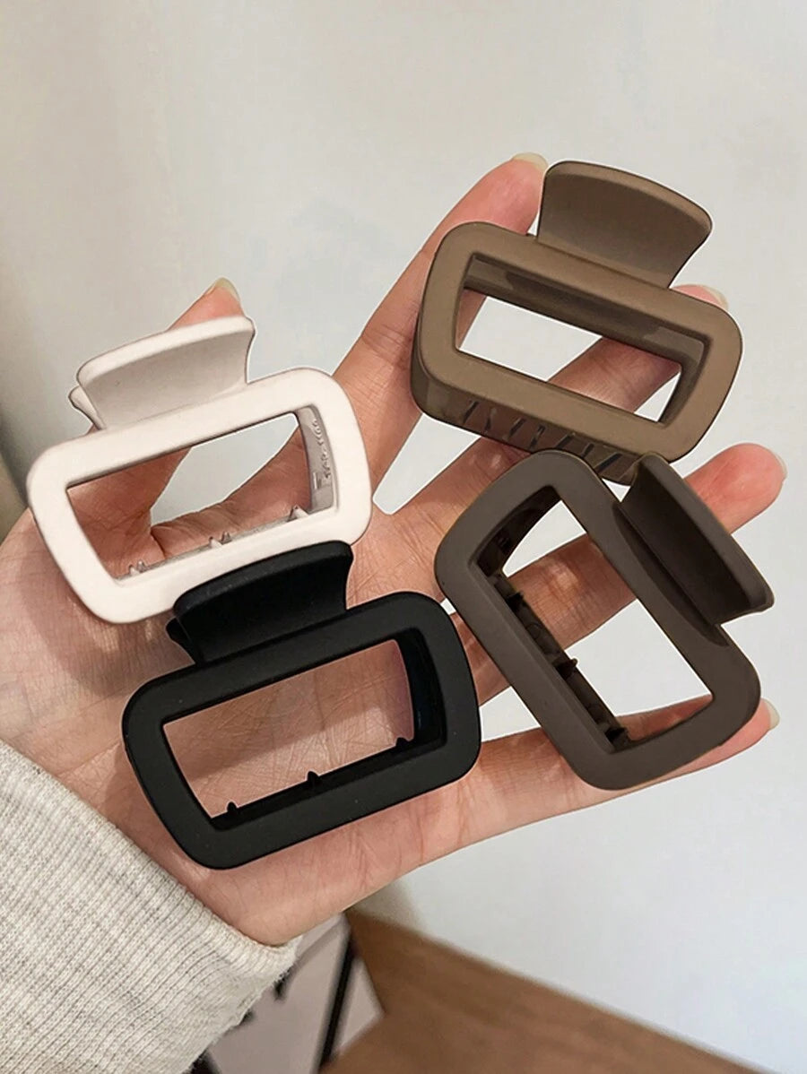 Square Plastic Hair Claw Clips