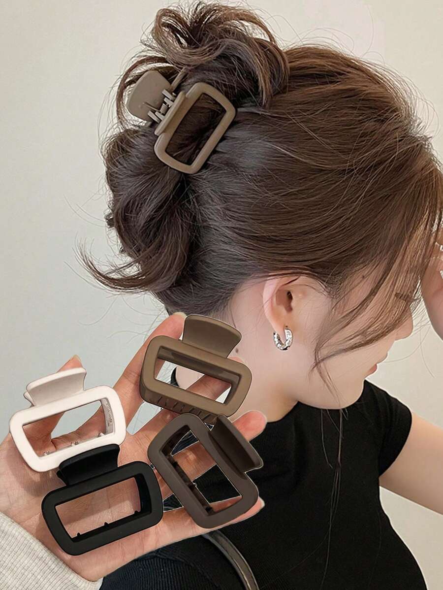 Square Plastic Hair Claw Clips
