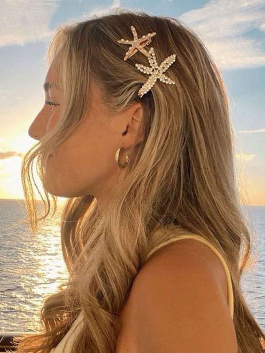 Vintage Starfish Hair Clips