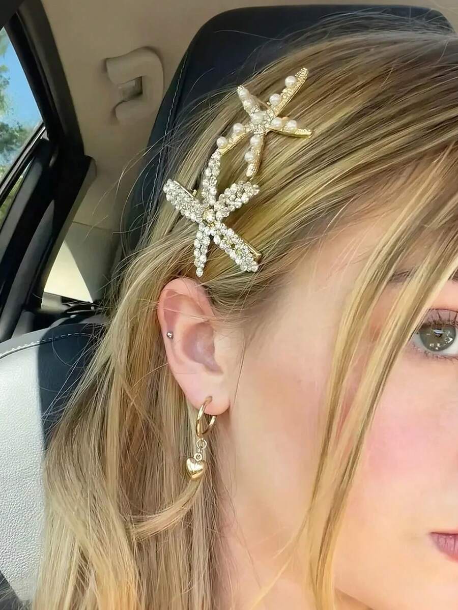 Vintage Starfish Hair Clips