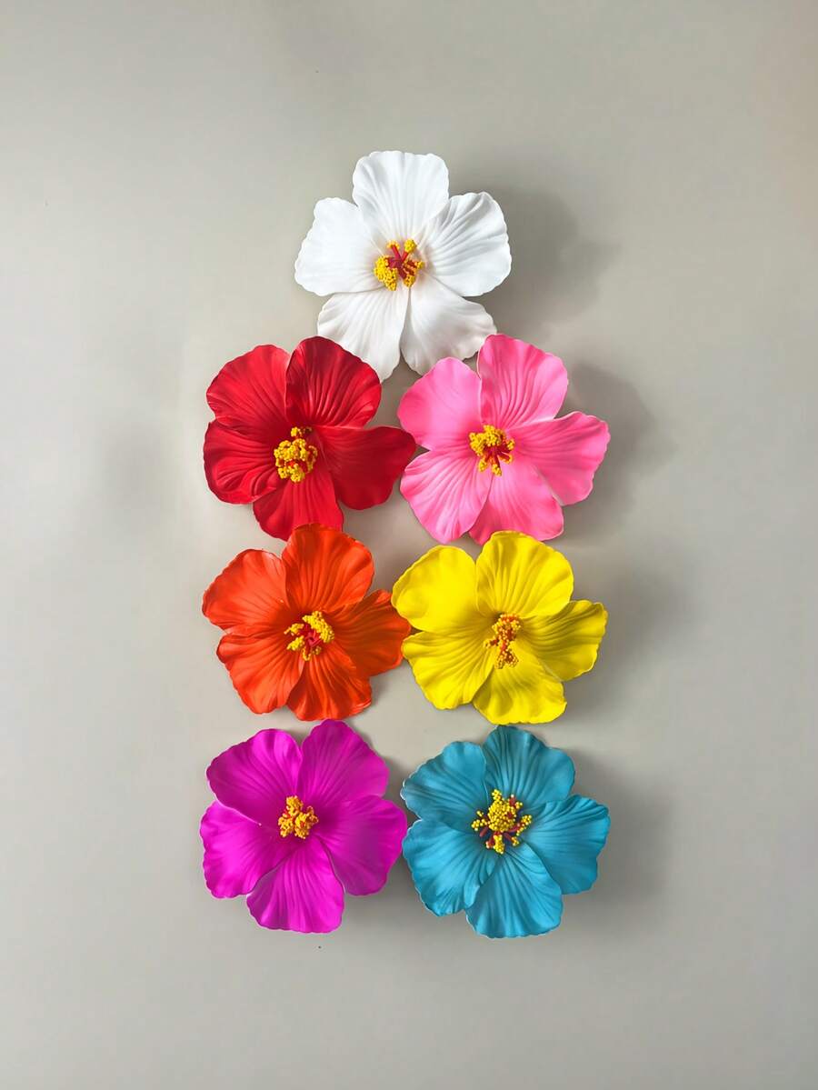 Hawaiian Hibiscus Flower Hair Clips