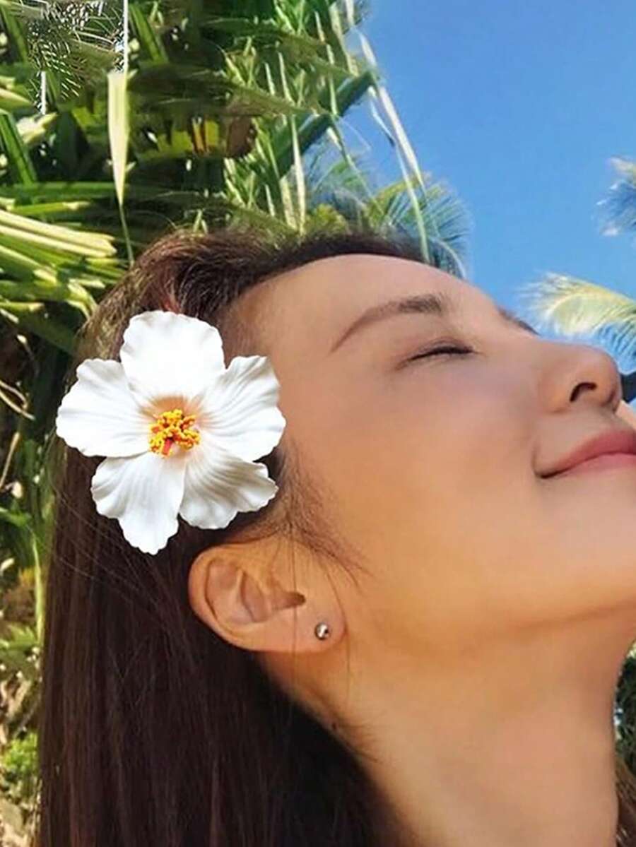 Hawaiian Hibiscus Flower Hair Clips