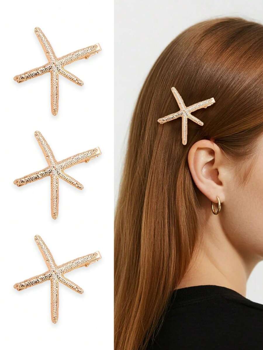 Vintage Starfish Hair Clips