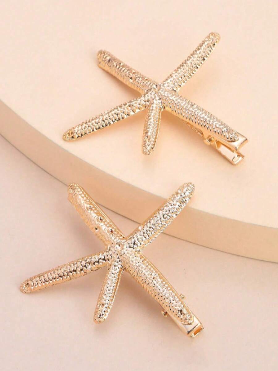 Vintage Starfish Hair Clips