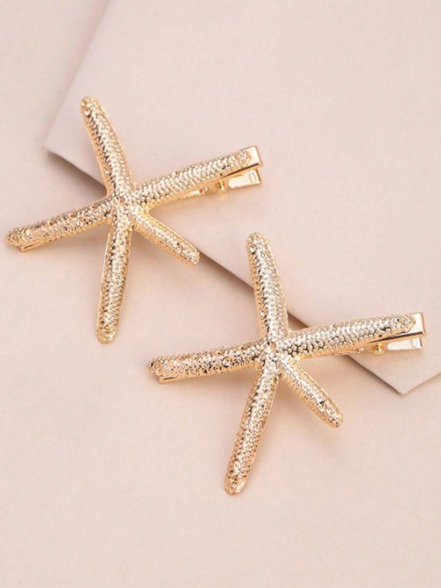 Vintage Starfish Hair Clips