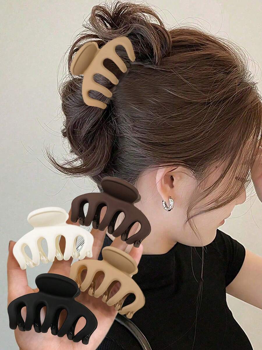 Square Plastic Hair Claw Clips