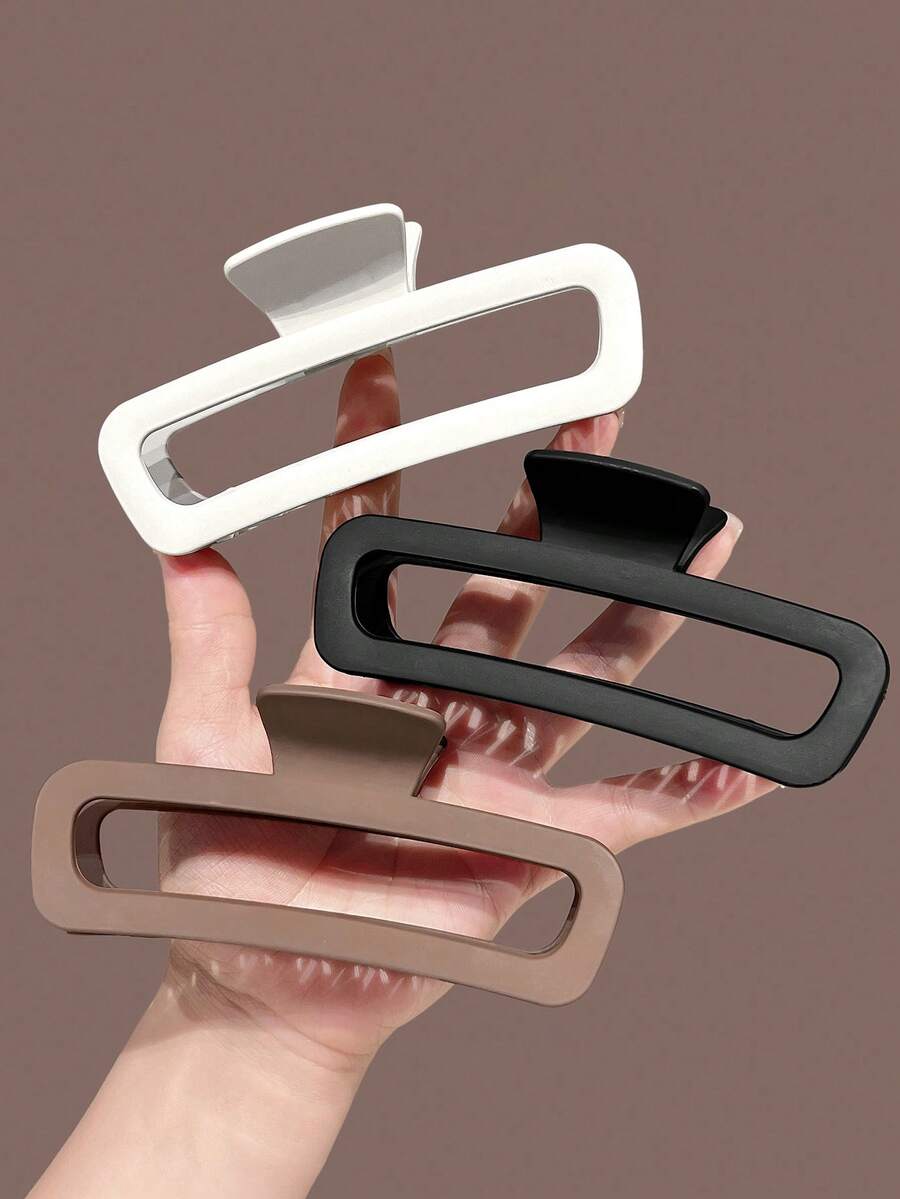 Square Plastic Hair Claw Clips