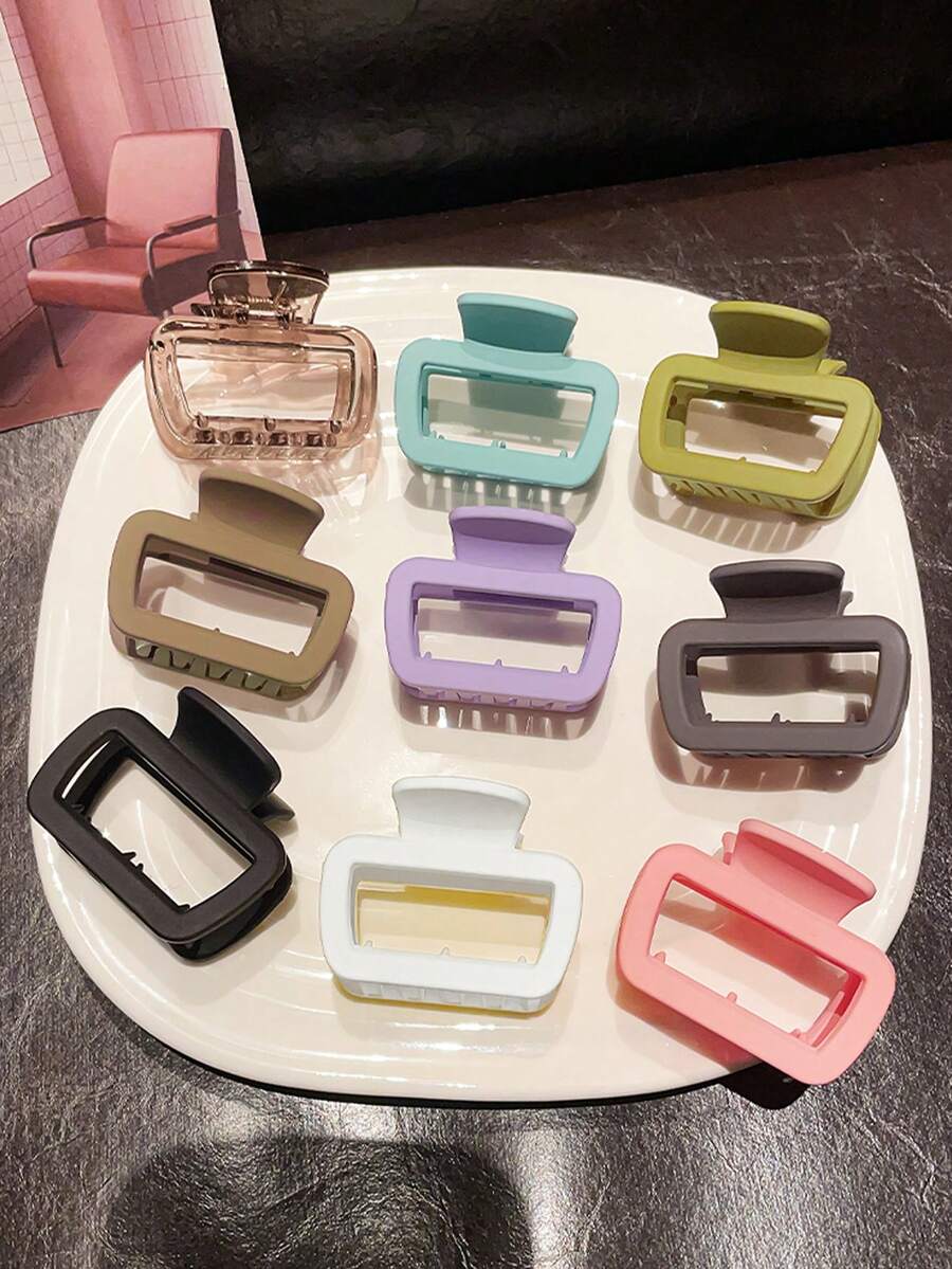 Square Plastic Hair Claw Clips