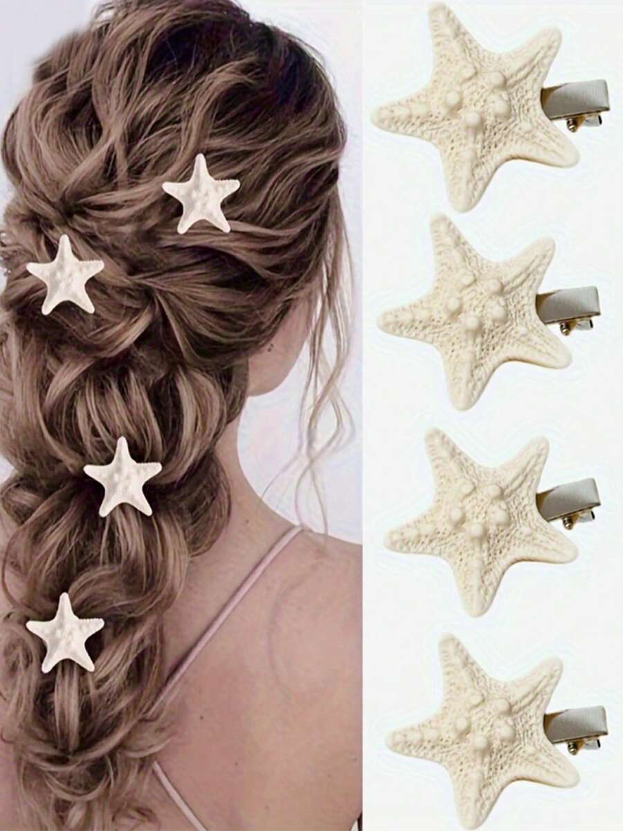 Vintage Starfish Hair Clips
