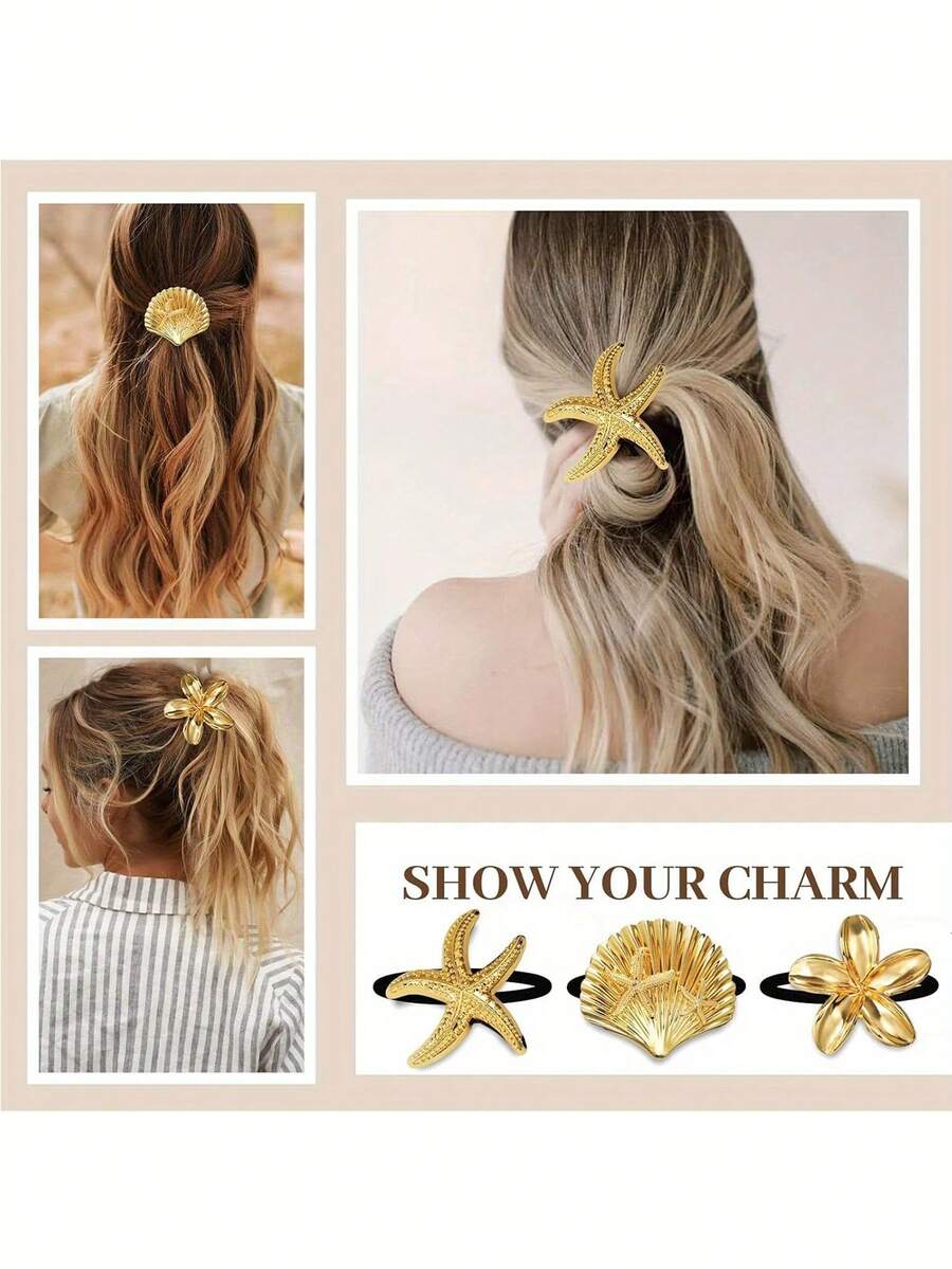 Vintage Starfish Hair Clips