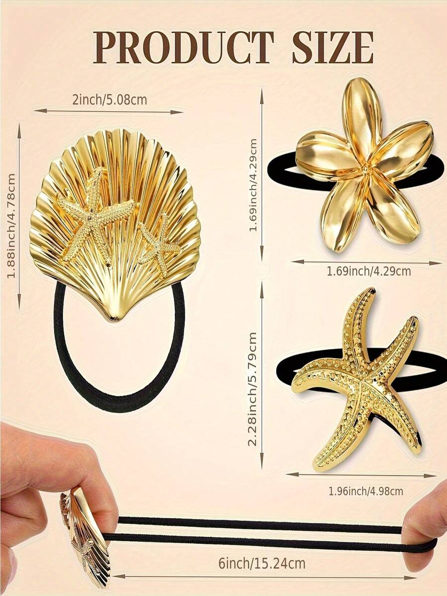 Vintage Starfish Hair Clips