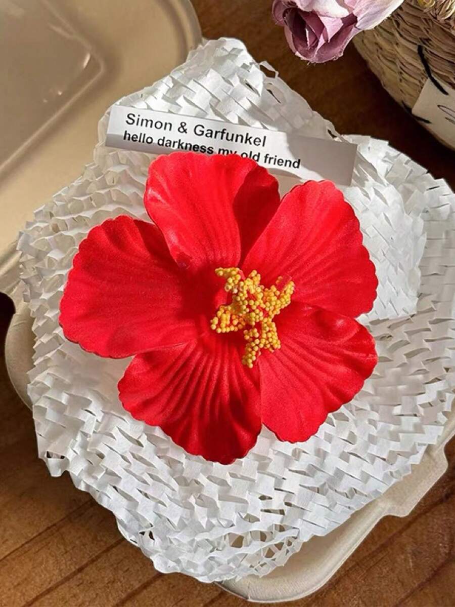 Hawaiian Hibiscus Flower Hair Clips
