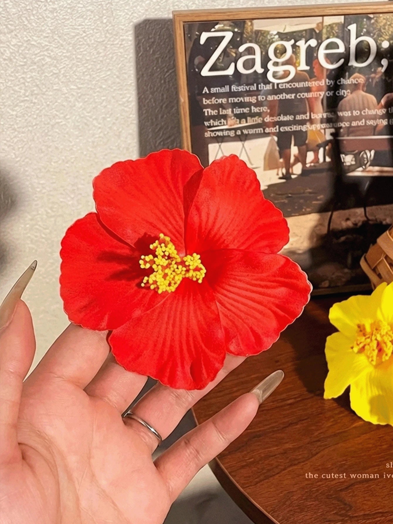 Hawaiian Hibiscus Flower Hair Clips