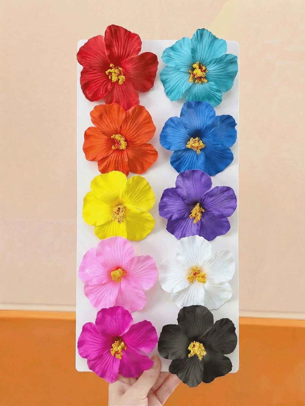 Hawaiian Hibiscus Flower Hair Clips