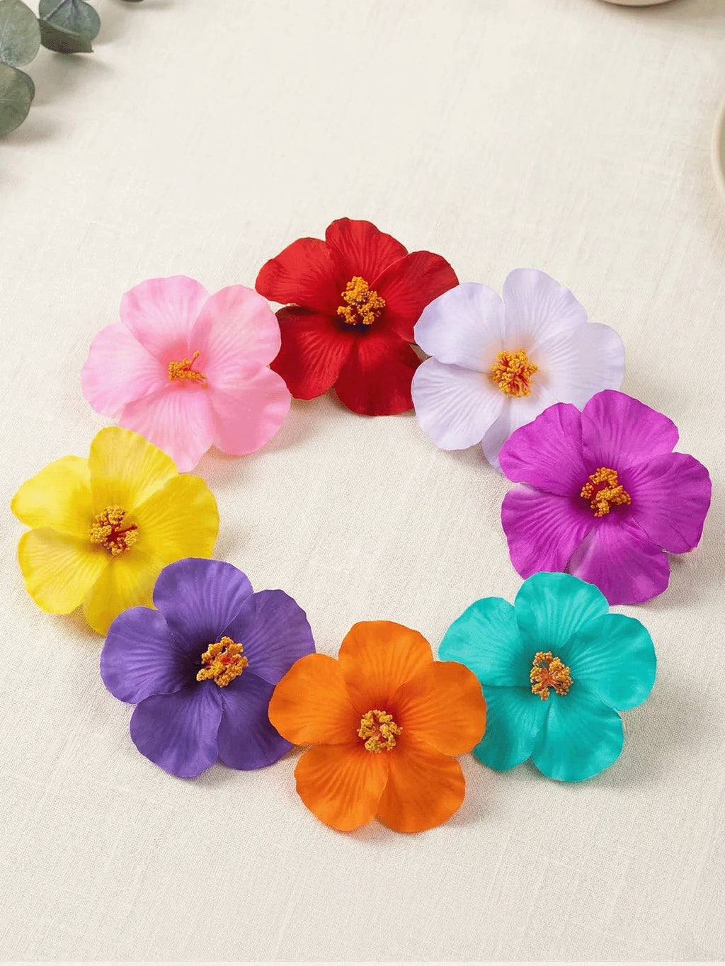 Hawaiian Hibiscus Flower Hair Clips