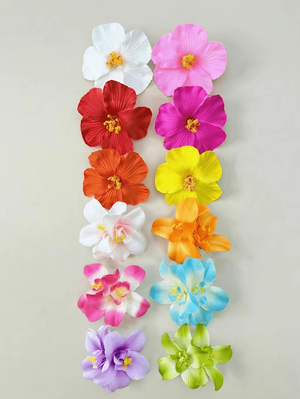 Hawaiian Hibiscus Flower Hair Clips