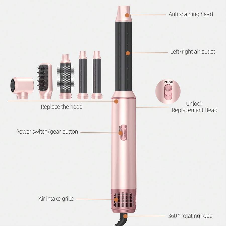 2026 6-in-1 Hot Air Curling Brush