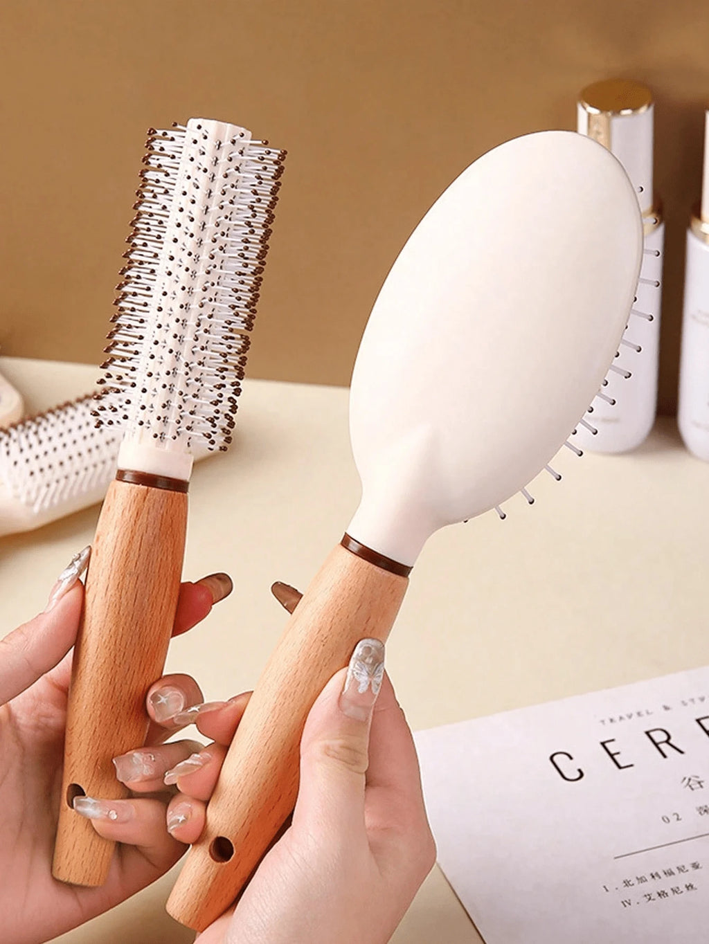 4-Piece Hair Brush & Comb Set