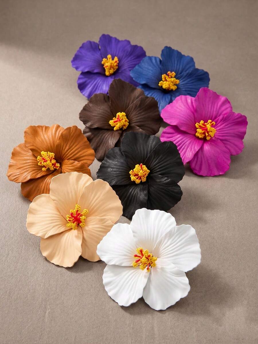 Hawaiian Hibiscus Flower Hair Clips