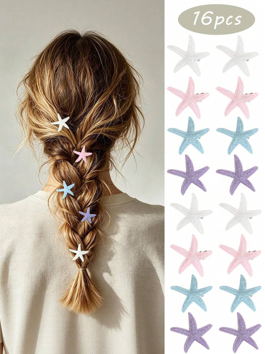 Vintage Starfish Hair Clips