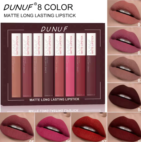 8pc Matte Lip Gloss Set