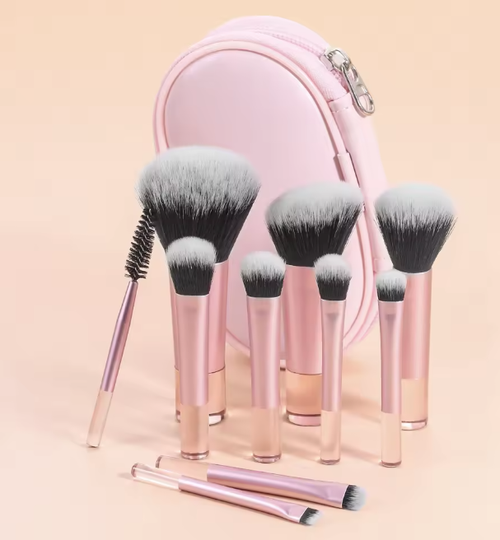 10Pcs Mini Travel Makeup Brush Set